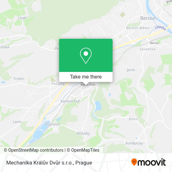 Карта Mechanika Králův Dvůr s.r.o.