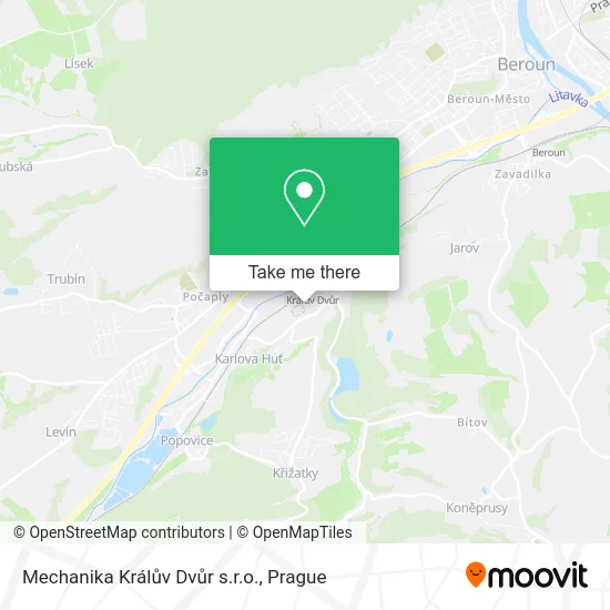 Карта Mechanika Králův Dvůr s.r.o.