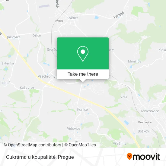Карта Cukrárna u koupaliště