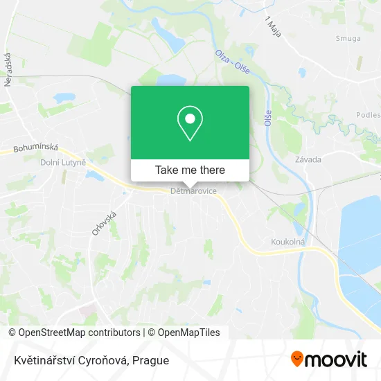 Květinářství Cyroňová map