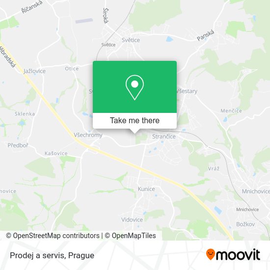 Карта Prodej a servis