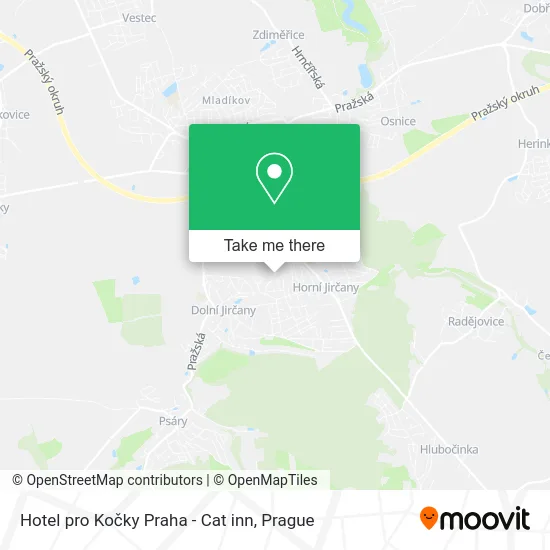 Карта Hotel pro Kočky Praha - Cat inn