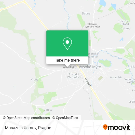 Карта Masaze s Usmev