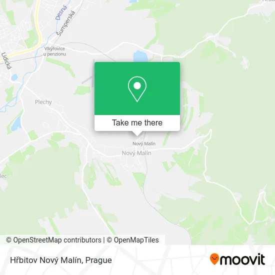 Карта Hřbitov Nový Malín