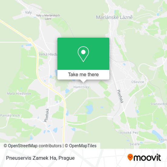 Карта Pneuservis Zamek Ha