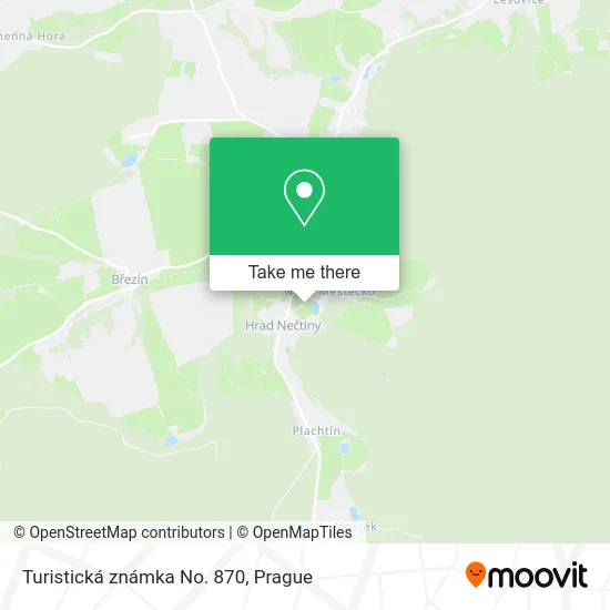 Карта Turistická známka No. 870