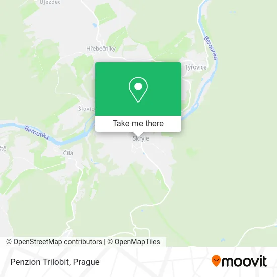 Penzion Trilobit map