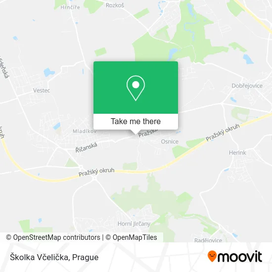 Školka Včelička map