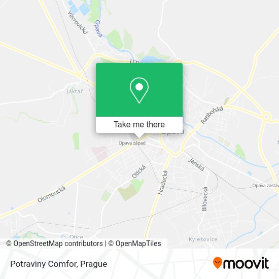 Карта Potraviny Comfor