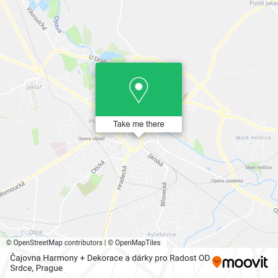 Карта Čajovna Harmony + Dekorace a dárky pro Radost OD Srdce