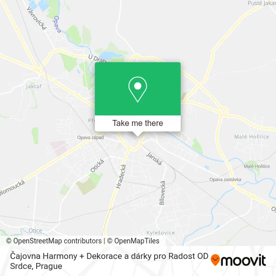 Карта Čajovna Harmony + Dekorace a dárky pro Radost OD Srdce