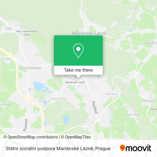 Карта Státní sociální podpora Mariánské Lázně