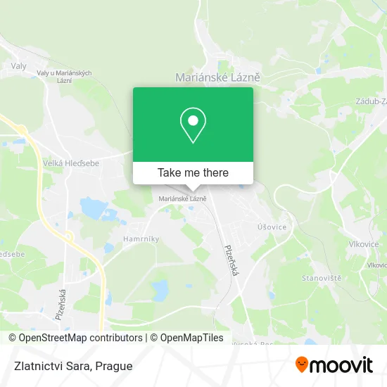 Карта Zlatnictvi Sara