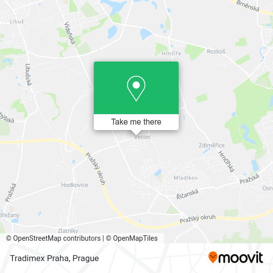 Карта Tradimex Praha