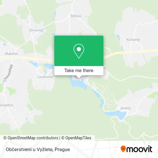 Карта Občerstvení u Vyžlete