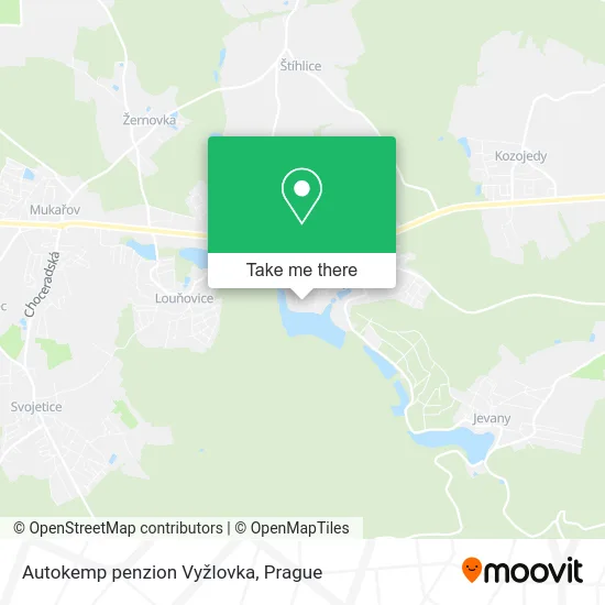 Карта Autokemp penzion Vyžlovka