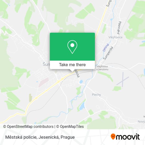 Карта Městská policie, Jesenická