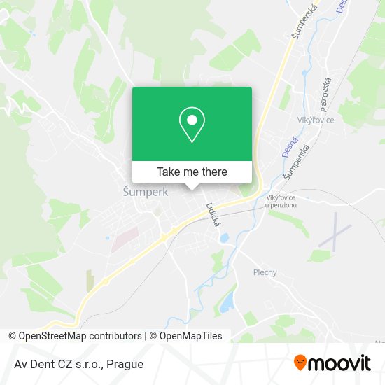 Карта Av Dent CZ s.r.o.