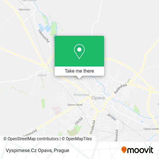 Карта Vyspimese.Cz Opava