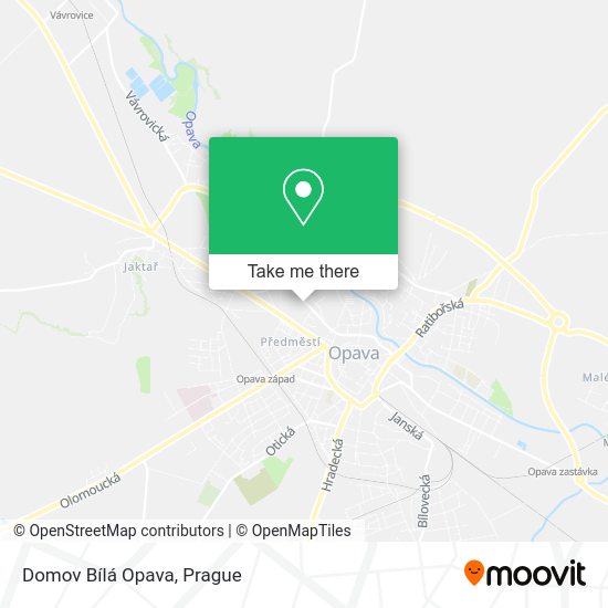 Карта Domov Bílá Opava