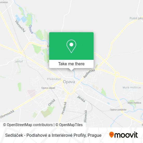 Карта Sedláček - Podlahové a Interiérové Profily