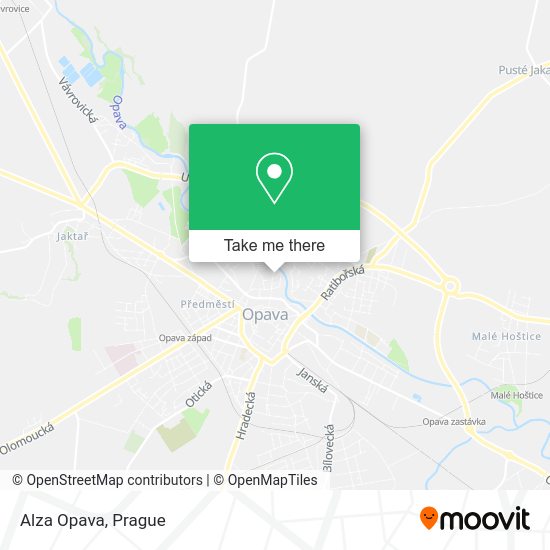 Alza Opava map
