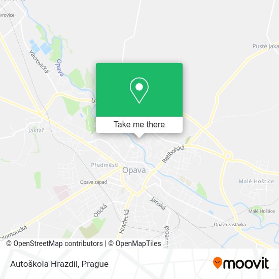 Карта Autoškola Hrazdil