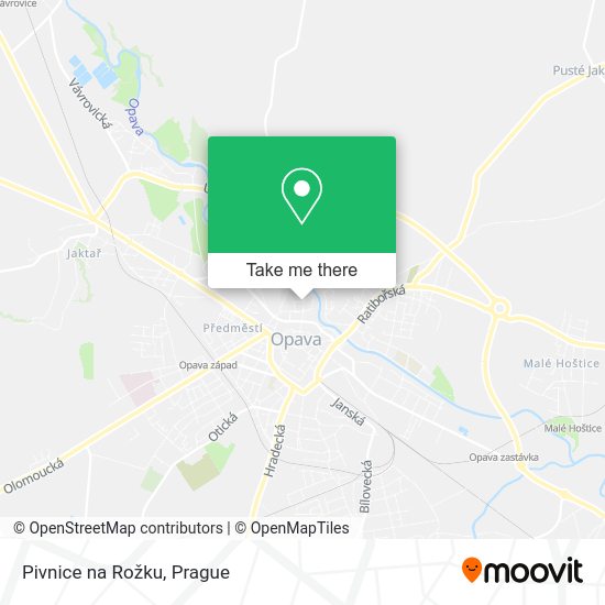 Карта Pivnice na Rožku