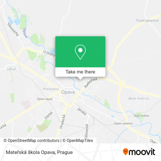 Карта Mateřská škola Opava