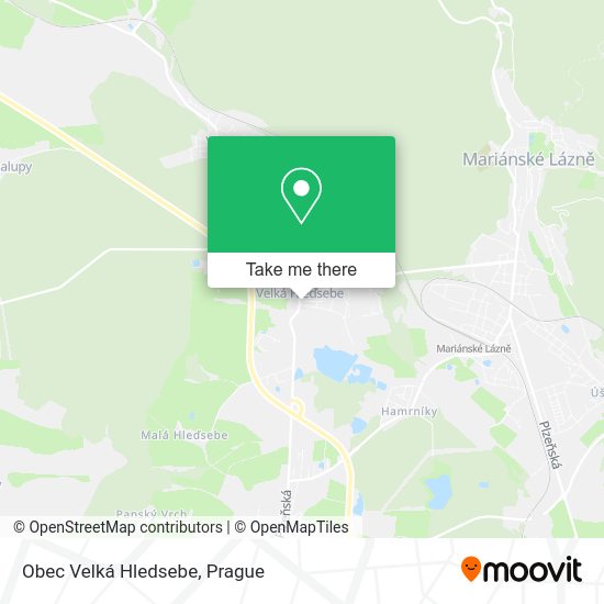 Карта Obec Velká Hledsebe