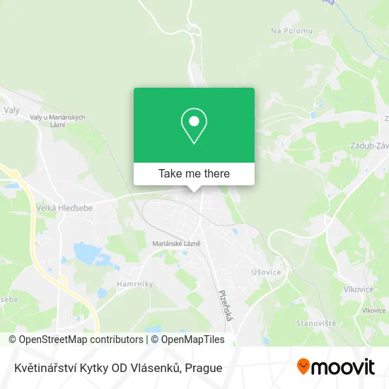 Květinářství Kytky OD Vlásenků map