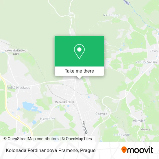 Карта Kolonáda Ferdinandova Pramene