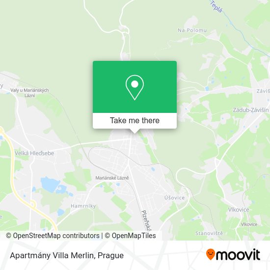Карта Apartmány Villa Merlin