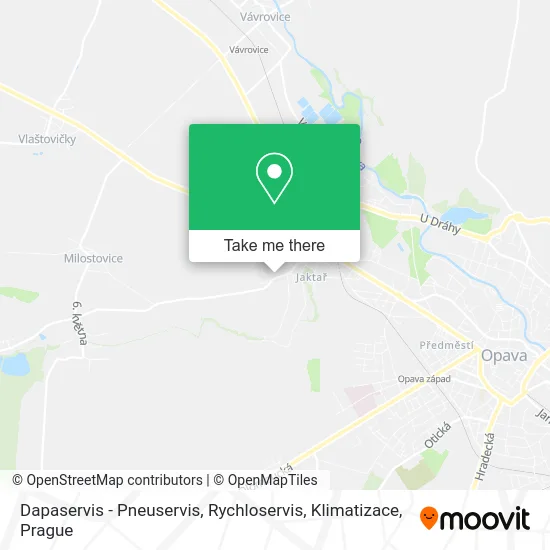 Карта Dapaservis - Pneuservis, Rychloservis, Klimatizace