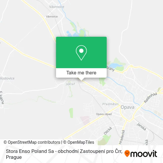 Карта Stora Enso Poland Sa - obchodní Zastoupení pro Črr