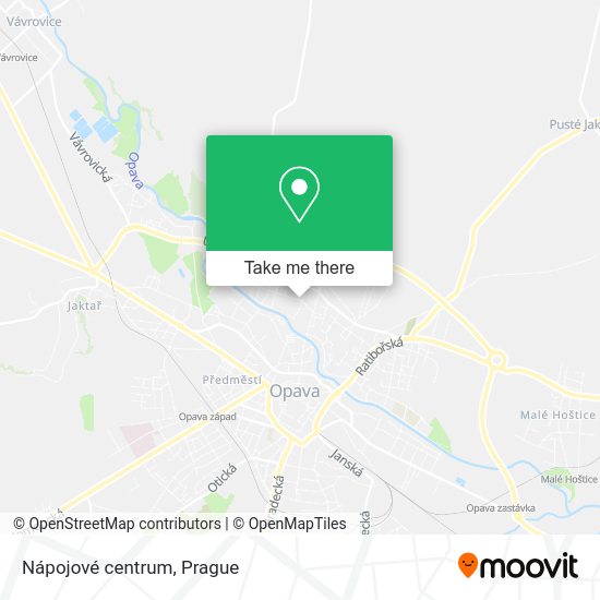Карта Nápojové centrum