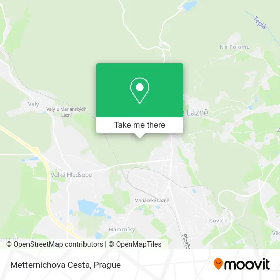 Карта Metternichova Cesta