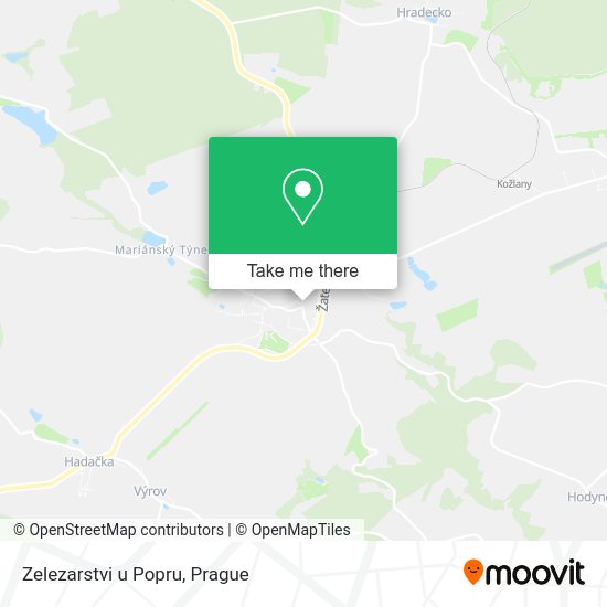 Карта Zelezarstvi u Popru