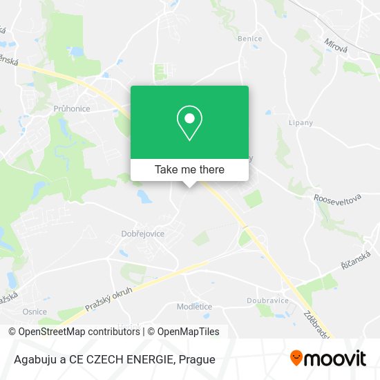 Карта Agabuju a CE CZECH ENERGIE