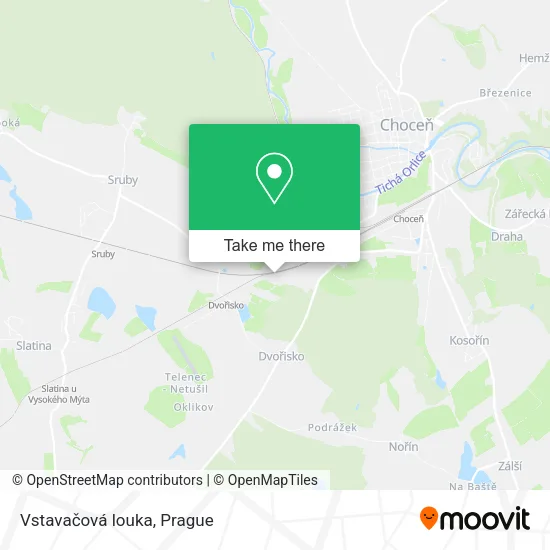 Карта Vstavačová louka