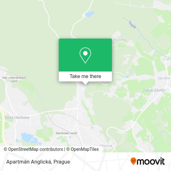 Карта Apartmán Anglická