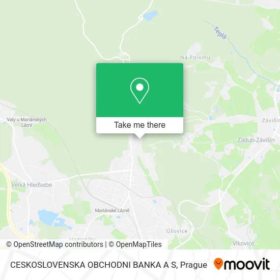 Карта CESKOSLOVENSKA OBCHODNI BANKA A S
