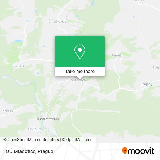 Карта OÚ Mladotice