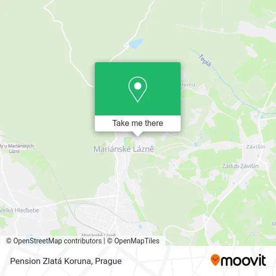Карта Pension Zlatá Koruna