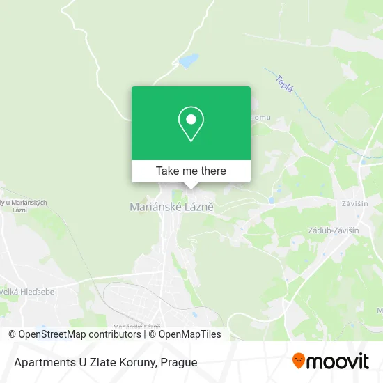 Карта Apartments U Zlate Koruny
