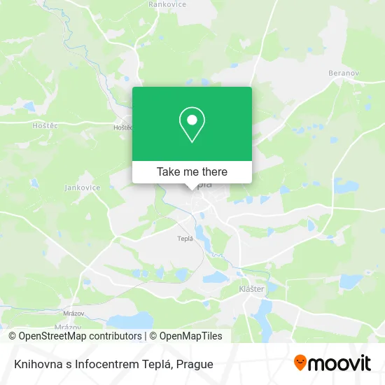Карта Knihovna s Infocentrem Teplá
