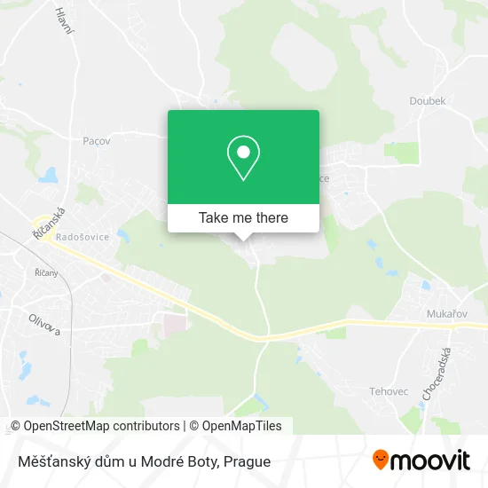 Карта Měšťanský dům u Modré Boty