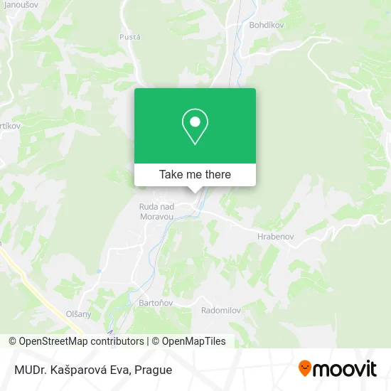 Карта MUDr. Kašparová Eva