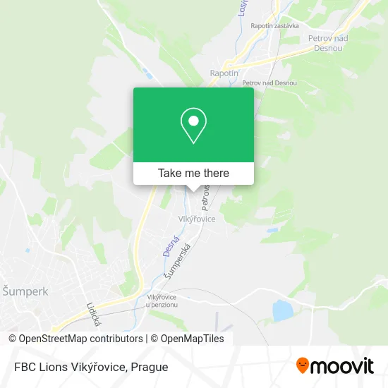FBC Lions Vikýřovice map