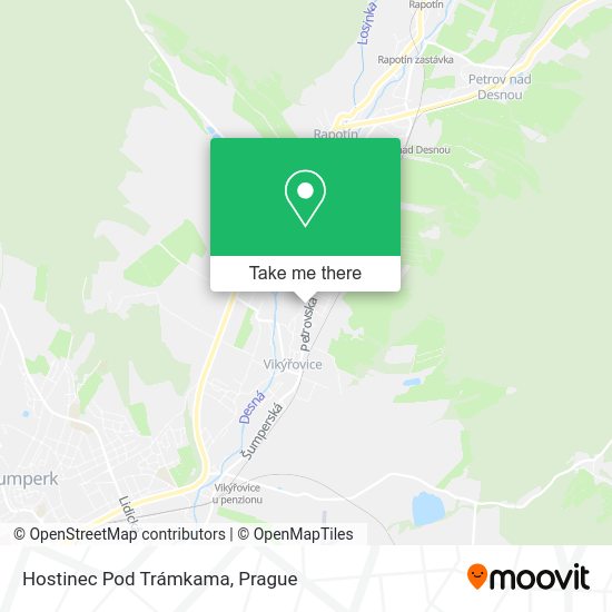 Карта Hostinec Pod Trámkama